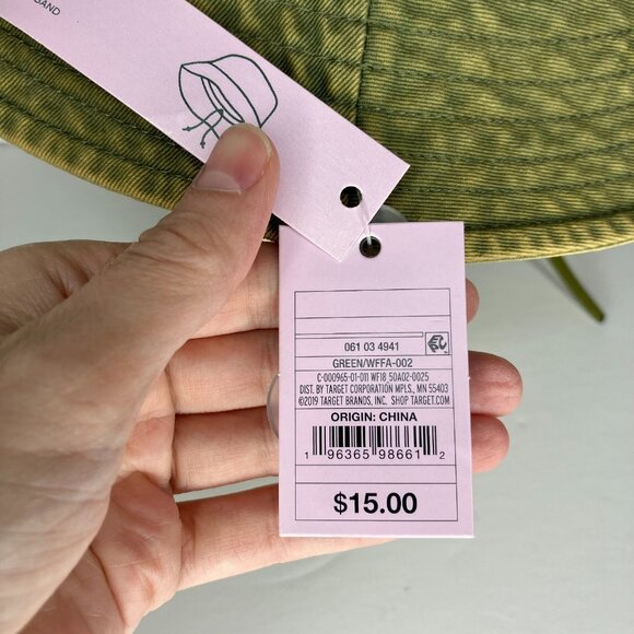 Wild Fable Women's Green Sunflower Bucket Hat New - Picture 7 of 10